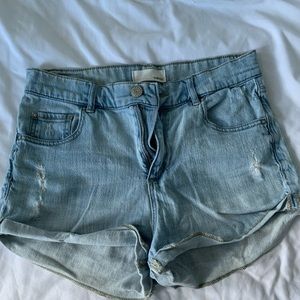 Denim shorts